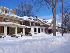 winter neighborhood home Yankee Thermal Imaging