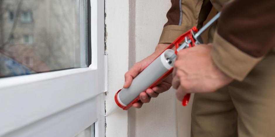 window frame caulking